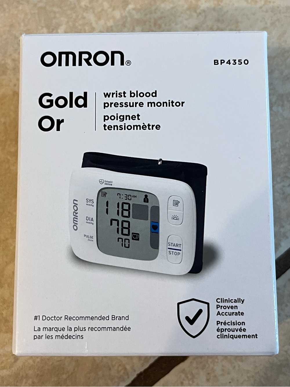 OMRON Wrist Blood Pressure Monitor with Black Case , NEW